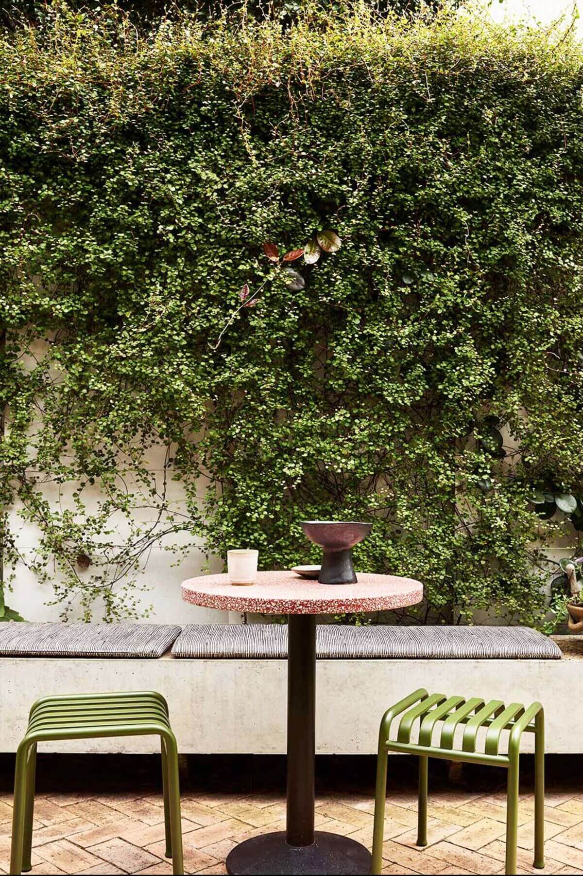green outdoor decor